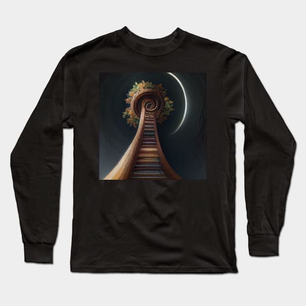 spiral staircase 03 Long Sleeve T-Shirt by heartyARTworks